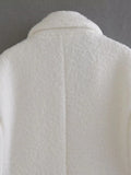 KYLETHOMASW  -  Coat Women Fashion Women's White Single-Breasted Trench AW British Woolen Long Coat