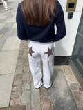 KYLETHOMASW  -  Y2K Star Patch Jeans Women High Waist Floor Length Denim Pants Retro Streetwear Embellished Gothic Punk Party Trousers
