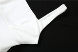 KYLETHOMASW  -  Three Sisters Summer New Temperament Elegant Birthday Party White Woman Clothing Backless Tie Bow Solid Color Prom Dress  2025