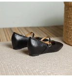 KYLETHOMASW  -  mary janes shoes woman height increasing flats soft leather ankle belt mocasines women elevator shoes zapatos de mujer 2025
