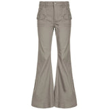 KYLETHOMASW  -  Hot Selling New Khaki Women Jeans Fashion Vintage Dark Gray Long Pants Casual Style Straight Leg Denim Trousers For Women