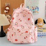 KYLETHOMASW  -  Cute Cartoon Apple Print Mochilas Mujer High Capacity Mochila Japan Bag Student Bolsas Original Backpack Zip Bags for Woman