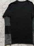 KYLETHOMASW  -  High Street Fashion Punk O Neck Long Sleeve Casual T Shirt Constrast Color Spiced Long Sleeve Fake Two Set Y2k American Clothes