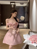 KYLETHOMASW  -  Evening Dresses Women Flowers Slash Neck Backless Sexy Elegant Slim Cocktail Dress Wedding Party Prom Banquet Celebrity