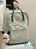KYLETHOMASW  -  Schoolbag Female High School Students Retro Contrast College Style School Junior Students Casaul Laptop Backpack Girls
