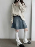 Kylethomasw Streetwear Denim Skirt for Women High Waist A-line Jupe Fashion Casual 2024 Faldas Mujer Korean Y2K Mini Skirts