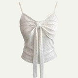 KYLETHOMASW  -  Sweet Korean Style Polka Dot Tanks Women Kawaii Sexy Bow Sleeveless Vest Elegant Coquette Fashion Cutecore Slim Camis