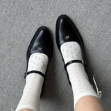 KYLETHOMASW  -  Classic Women's Mary Jane Shoes Exquisite Soft Leather High Heels for Woman French Casual Shoes Designer Shoes Zapatos De Mujer