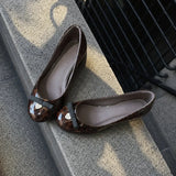 KYLETHOMASW  -  Fashion Print Bow Decor Women's Flats and Loafers,Round Toe Soft Comfortable Sapato Feminino,Elegant Daily Zapatos De Mujer