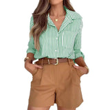 KYLETHOMASW  -  Women's Striped Shirt Dress Long Swedish Style Printed Cotton Casual Elegant Fashionable Winter Outfit Women's Clothing