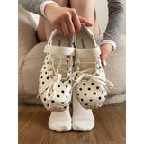 KYLETHOMASW  -  White Thick Heel Inner Heightening Light Mouth Polka Dot Single Shoes Women's New Soft Bottom Mary Janes Spring Fashion