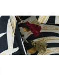 Kylethomasw  Summer Fashion Asymmetric Tassel Mini Skirts Women Vintage Printed Zipper Short Skirt Wrinkle Female Casual Wrap Skirt