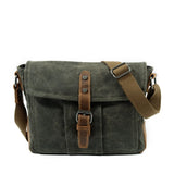 KIylethomasw New Men Retro Messenger Bags Casual Canvas Waterproof Simple Shoulder Bag Cross Section Oil Wax Bag