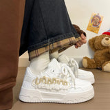 KYLETHOMASW  -  Cheap Sweet Campus Shoes For Girl leather Flat Comfortable skateboard Women's Sports Shoes High quality tenis de mujer