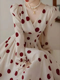 KYLETHOMASW  -  Wave Dot Dress 2025 Early Autumn New Women's Wear Beautiful and Unique  women clothing  bodycon dress