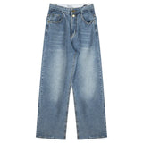 Kylethomasw Vintage Distressed Patchwork Loose Casual Jeans Women Summer New Streetwear Low Waist Letter Printed Denim Wide Leg Pants