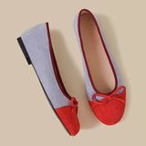 KYLETHOMASW  -  New Designer Suede Ballet Flats Women Cute Bow Decorated Women Loafers Elegant Mary Jane Shoes for Girls Comfortable Women Shoes