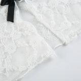 KYLETHOMASW  -  style sexy one shoulder lace patchwork bow decoration without trace strapless girl's feeling pure desire backless top