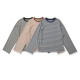 KYLETHOMASW  -  European and American style round neck long sleeve striped T-shirt top 2025 early autumn new fashion all-match bottoming shirt