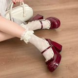 KYLETHOMASW  -  Black y2k Heels Women's Mary Jane Shoes Fashion Butterfly-knot Lace Pumps New Spring Autumn Wedding Party Shoes