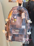 KYLETHOMASW  -  Japanese Harajuku Vintage Girl Schoolbag Casual All-match Denim Mini Backpacks Niche Personality Design Bags