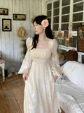 KYLETHOMASW  -  Solid Autumn Women's Elegant Dresses Slim Lantern Sleeve Square Collar High Waist Evening Party Female Clothing New In Dresses