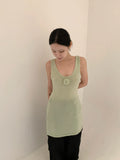 KYLETHOMASW  -  Three Dimensional Flower Knitted Vest Dress Women Summer New Design Looks Slim Can Be Worn in A Short Skirt