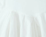 KYLETHOMASW  -  Elegant Girl Ruched Big Swing Mini Skirt Vintage High Waist Side Zipper Summer Skirts Black White Women's Party Streetwear