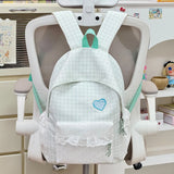KYLETHOMASW  -  Women Teen Girls Plaid Backpack Cute Casual School Travel Daily Daypack Unbranded New Tend School Cute Travel Back Packs