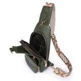 KYLETHOMASW  -  Retro PU Leather Satchel Bag Women's Solid Color Shoulder Bag Multi Pocket Casual Chest Bag Ladies All-Match Crossbody Bags