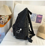 KYLETHOMASW  -  Striped School Backpack Students Mochila  Large-capacity Mochilas Cute Travel Bag Daily Using Bolsas Feminina Backpacks