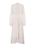 Kylethomasw White High-necked Dress Autumn and Winter Girl Spring Fairy Gentle Style French High Sense Design Sense Small Crowd Skirt 2024
