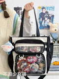 KYLETHOMASW  -  Transparent Blue Ita Bag Handbag Women Anime Portable Large Capacity Shoulder Tote Bag Female Nylon Crossbody Bags Girls
