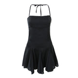 KYLETHOMASW  -  Vacation outfits party dresses for women Summer mini bodycon dress white evening dresses short black halter dress backless