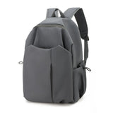 KYLETHOMASW  -  Unisex Fashion Computer Backpack Large Capacity Solid Color Student Schoolbag Zipper Casual Travel Shoulder Bag Women