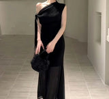 KYLETHOMASW  -  Dress for Children, Summer New Style, High-end Temperament, Off Shoulder Waist Long Skirt