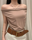 KYLETHOMASW  -  Sexy Knitted Backless Vest Women's Summer Design Unique Knot Exposure Back Outerwear Cotton Polyester Blend Breathable