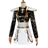 KYLETHOMASW  -  Rumi Zoey Mira Cosplay , Costume Wig Women Black Golden Suit Halloween Party Role Playing Outfit