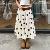KYLETHOMASW  -  Fashionable Girl Polka Dot Print Skirt Loose and Slimming Hot Girl A Line