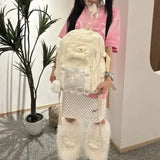 KYLETHOMASW  -  Bear Bone Lace Mochila Spice Girl Backpack High Capacity Bag Original Commuter Mochilas Mujer Y2k Harajuku Bags for Woman