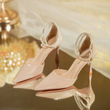 KYLETHOMASW  -  Sharp Pointed High Heels Women New French Style Single Shoe Sandals Women Paired with A Skirt Thin Heeled Pumps Women Shoes