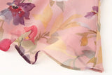 KYLETHOMASW  -  Ruffles V neck Floral Print Chiffon Full Sleeve Dress Woman Ball Tassel Lacing up Bow Waist Mini Summer Dresses Femme Robe