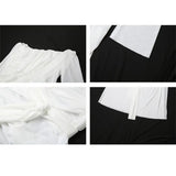 KYLETHOMASW  -  Women's White Off Shoulder Sheer Chiffon Beach Dress Long Sleeve Flowy Asymmetric Cover Swimwear