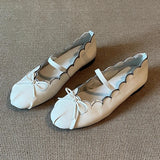 KYLETHOMASW  -  Sweet Bowknot Design Comfort Soft Ballet Flats Women Elegant Dress Shoes Fashion Pleated Shallow Flats Loafers Zapatos De Mujer