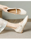 KYLETHOMASW  -  mary janes shoes woman height increasing flats soft leather ankle belt mocasines women elevator shoes zapatos de mujer 2025