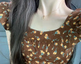 KYLETHOMASW  -  Flying Sleeve Women Dresses Print Floral Ruffles Sweet Spring Summer Long Dress French Style Vintage Vestidos Mujer