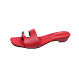 KYLETHOMASW  -  Luxury Designer Women Clip Toe Slippers Fashion Party Dress Low Heel Slide Summer Street Style Footwear