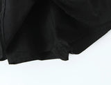KYLETHOMASW  -  Retro Lacing Up Bow Elastic Waist Suede Faux Leather Mini Cake Skirt Women Ball Gown Swing Skater Party Femme Camel Black