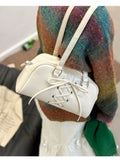KYLETHOMASW  -  Bandage Bow Shoulder Bag Pillow Bags for Woman New Versatile Bolsos Mujer Commuter Boston Sac Femme Advanced Sense Bolsas