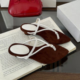 KYLETHOMASW  -  Spring Summer Female Flip flops Women Heeled Slippers Sandals Pumps Fashion Pointed Toe Ladies Low Heel Slides Slippers Shoes